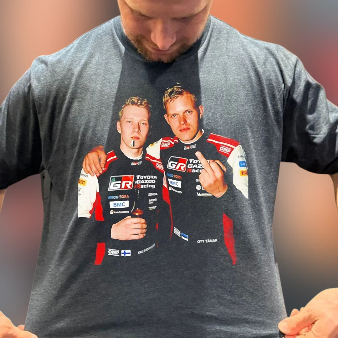Toyota Gazoo Racing Kalle Rovanperä Ott Tänak WRC Rally Tee, Motorsport Fan Graphic Shirt