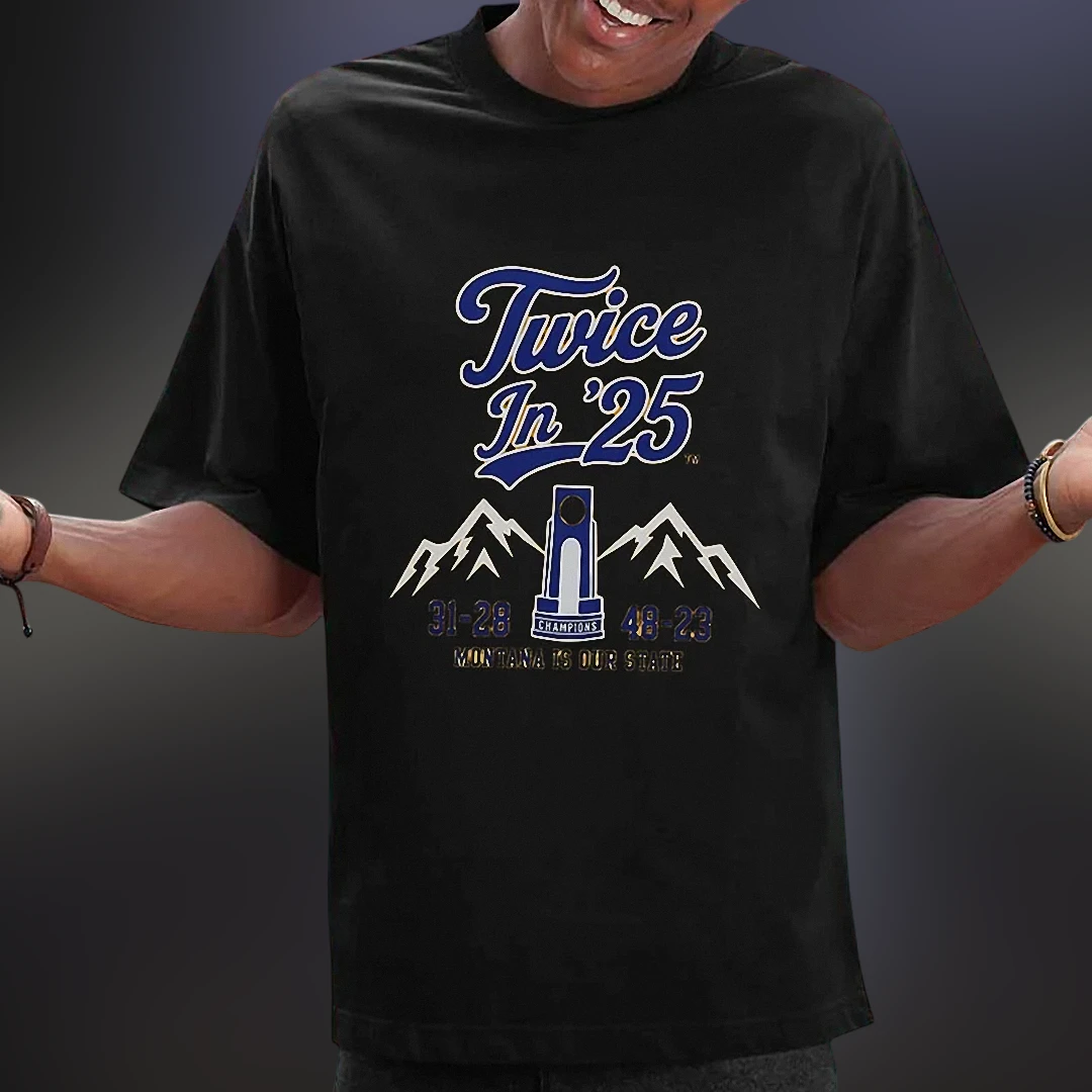 Twice In '25 Montana State Champions Tee, Bobcats Rivalry Sweep Football Fan Shirt