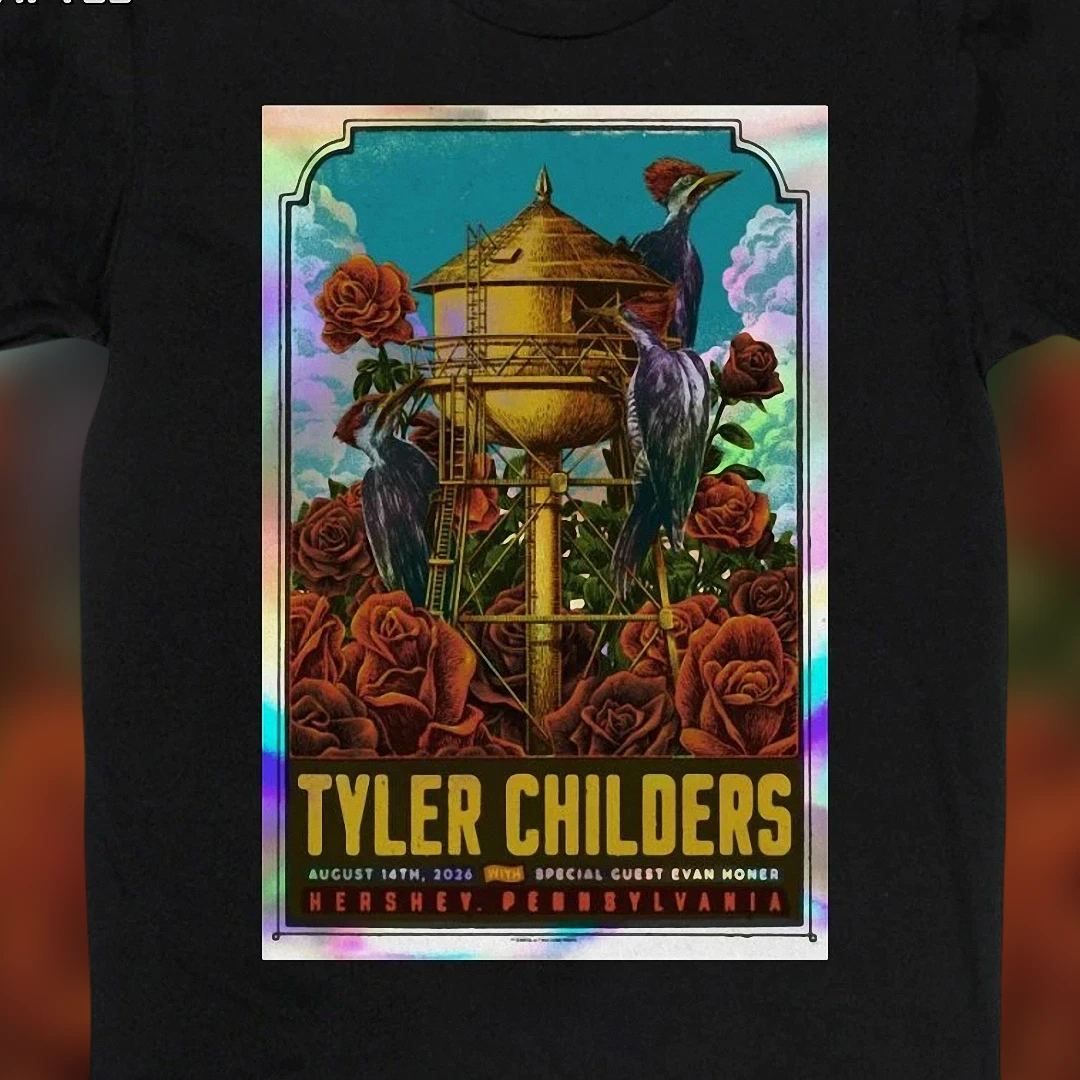 Tyler Childers August 14 2026 Hershey PA Concert Tee, Evan Honer Hersheypark Stadium Tour Graphic Shirt