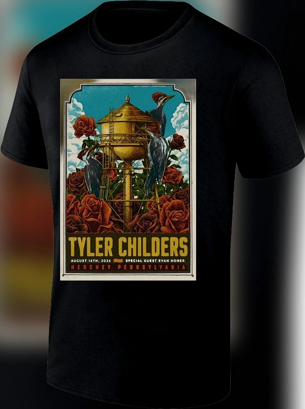 Tyler Childers August 14 2026 Hershey PA Concert Tee, Evan Honer Tour Poster Graphic Shirt