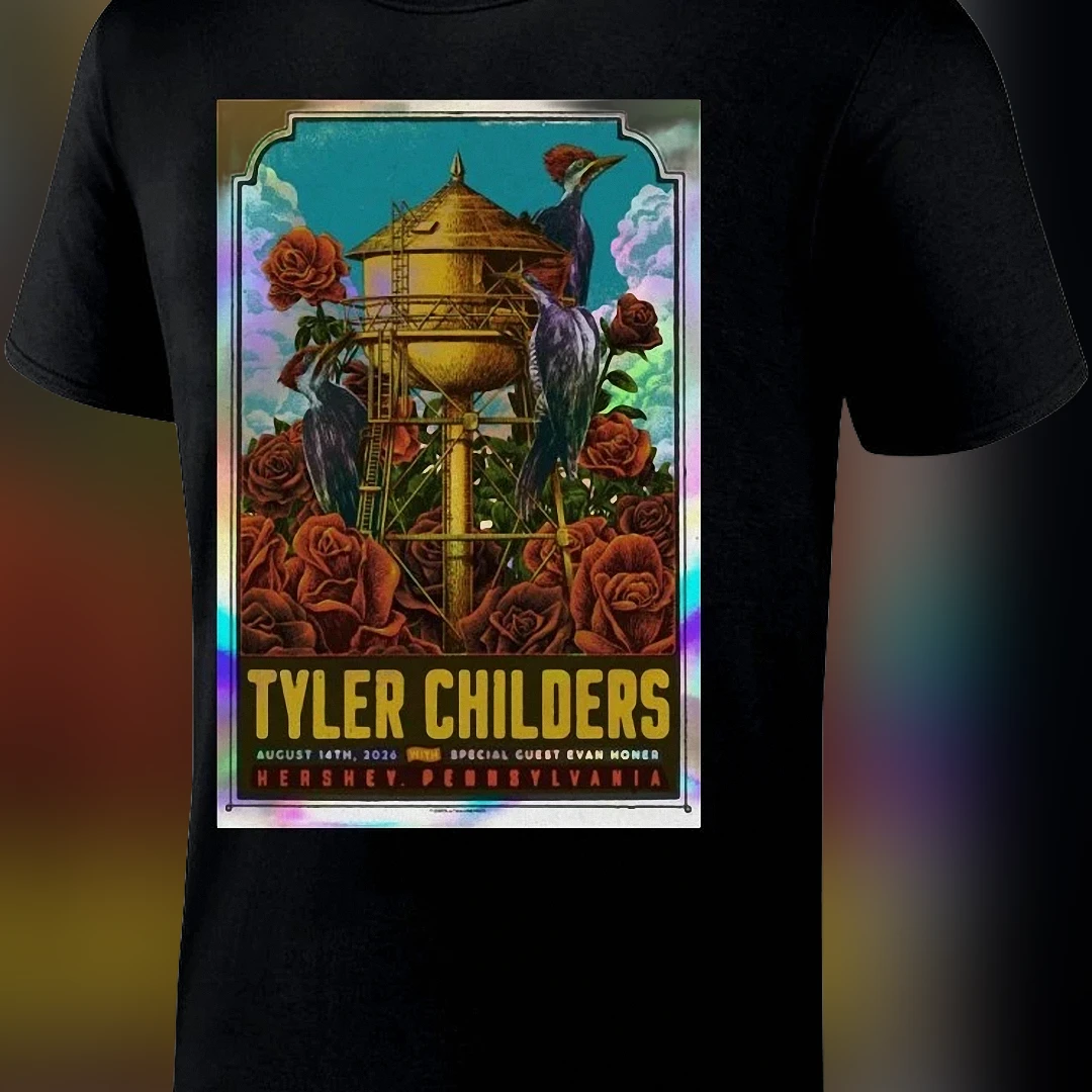 Tyler Childers Hershey PA Aug 14 2026 Tee, Special Guest Evan Honer Concert Tour Poster Shirt