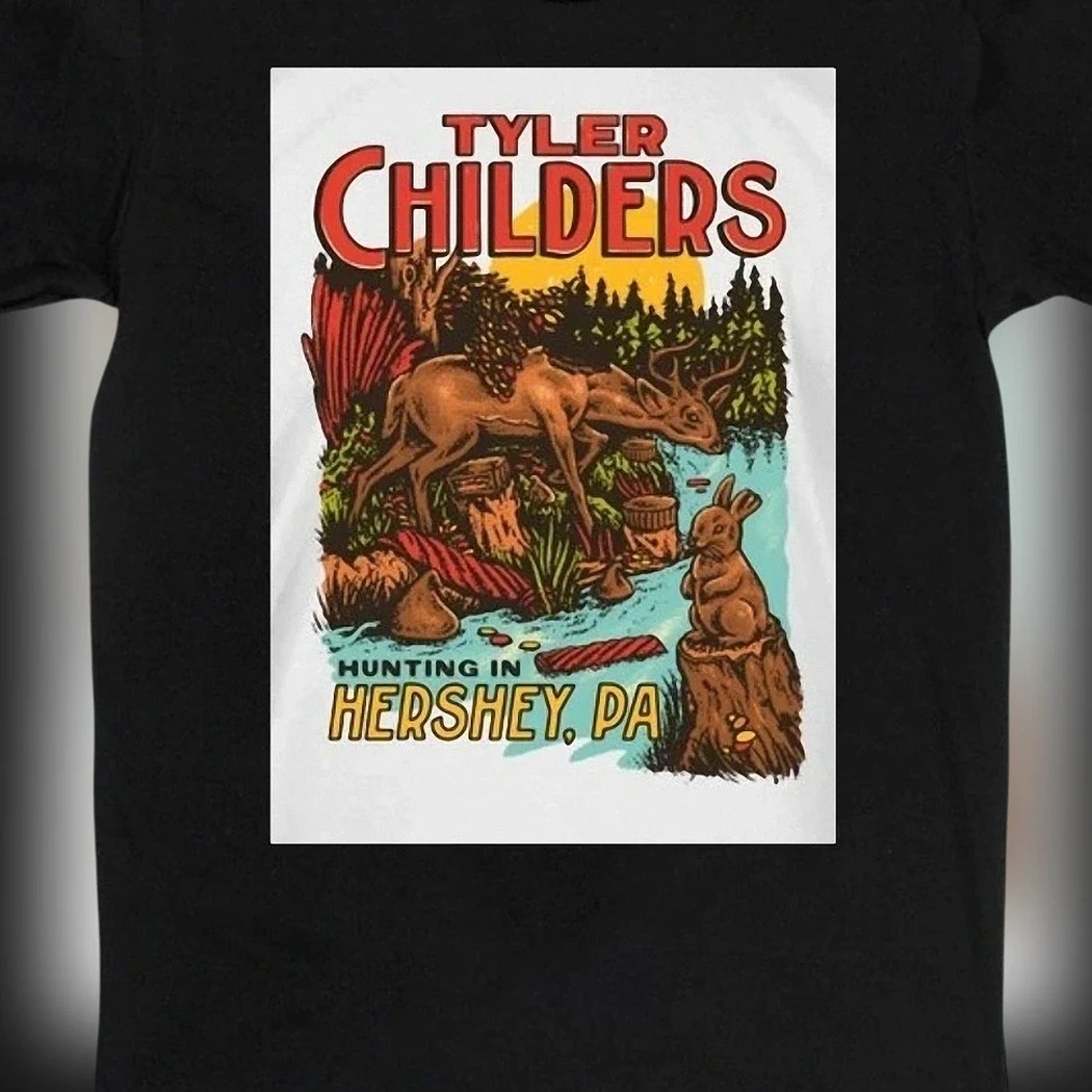 Tyler Childers Hunting In Hershey PA Graphic Tee Vintage Country Music Concert T-Shirt