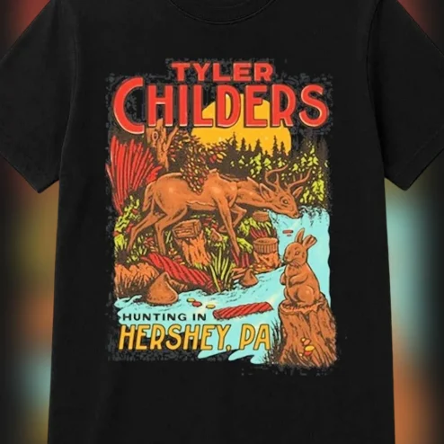 Tyler Childers Hunting in Hershey, PA Tee Vintage Country Music Concert Tour Graphic Shirt