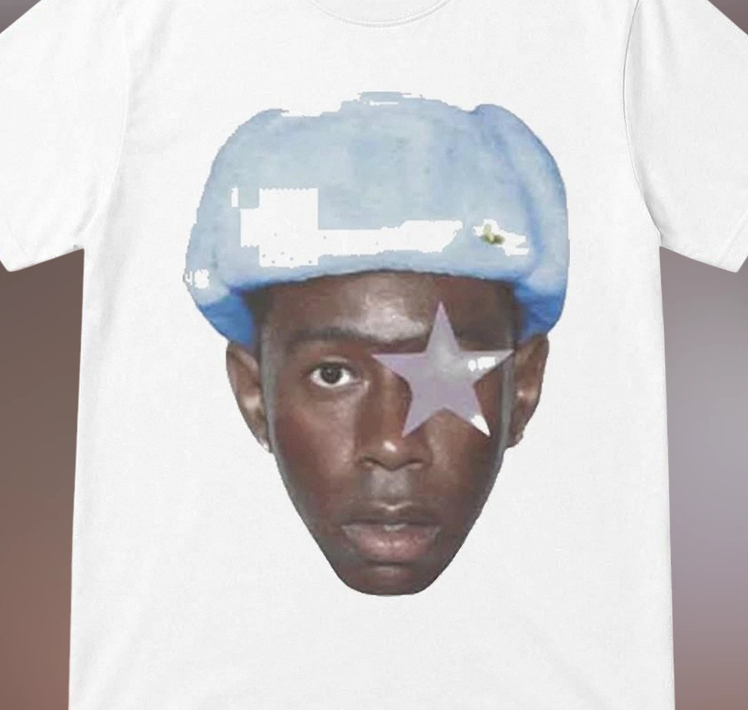 Tyler The Creator Graphic Tee, Retro Ushanka Star Hip Hop Rapper T-Shirt, Alt Streetwear Music Merch for Fans