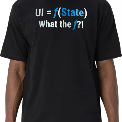 UI f(State) What the f?! Tee Funny Coding Gift for React Developers Software Engineers