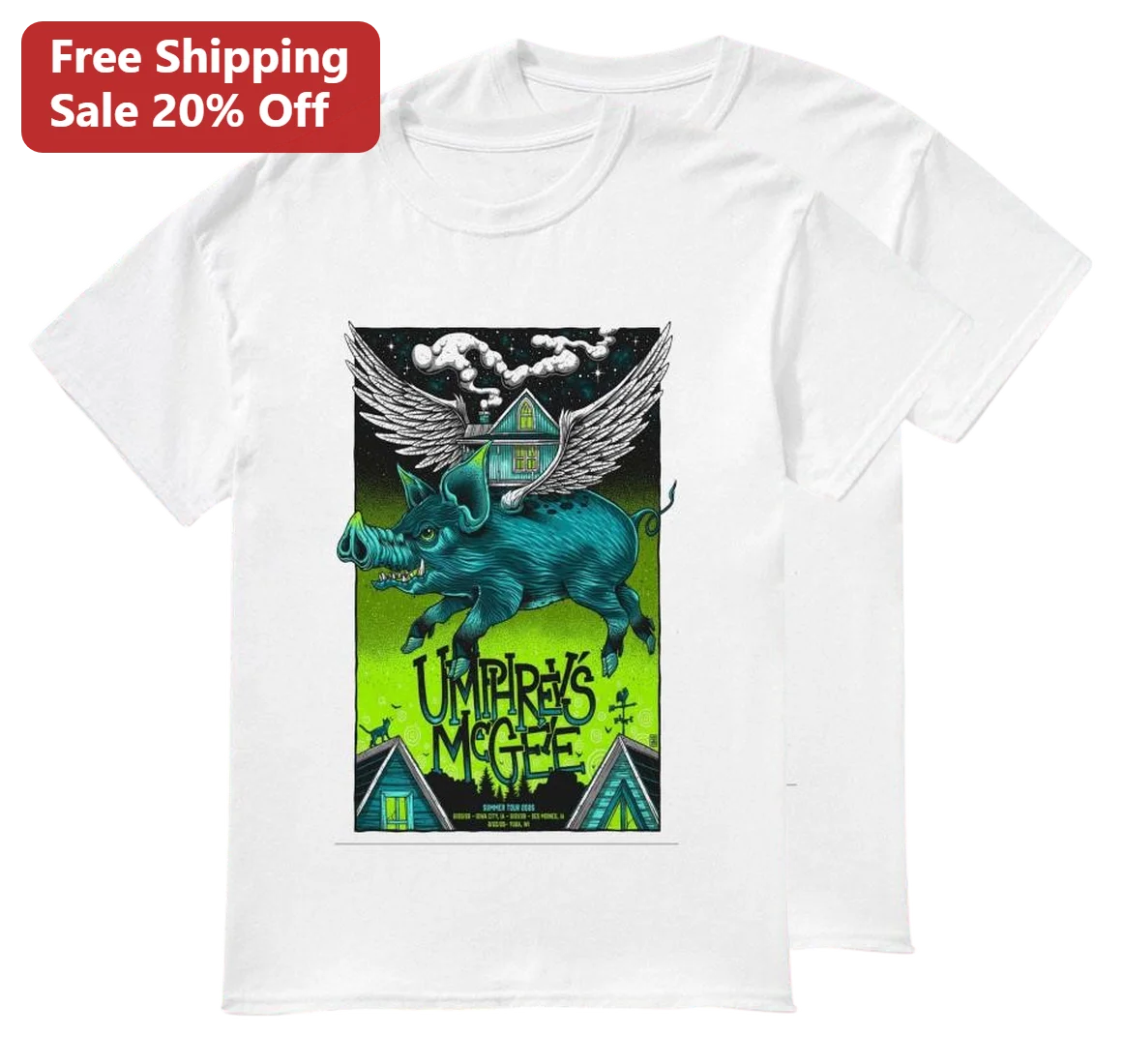 Umphrey's McGee Summer Tour 2025 Tee Psychedelic Jam Band Concert Fan Shirt