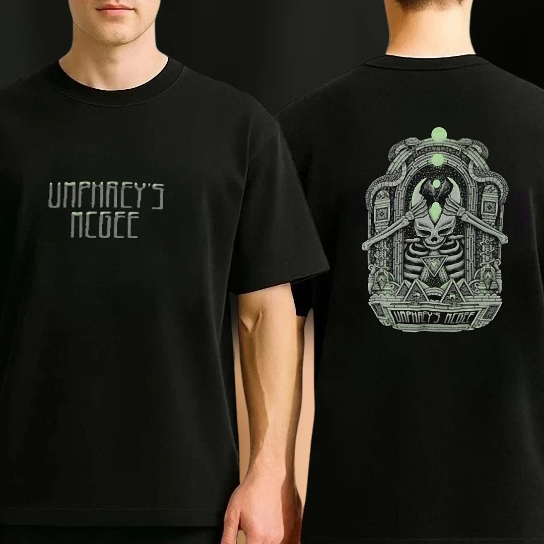 Umphrey's McGee Tee Occult Skeleton Jam Band Concert Shirt, Vintage Rock Tour Graphic Music Merch Gift for Fans