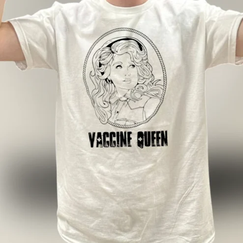 Vaccine Queen Dolly Parton Graphic Tee, Vintage Country Music Fan T-Shirt