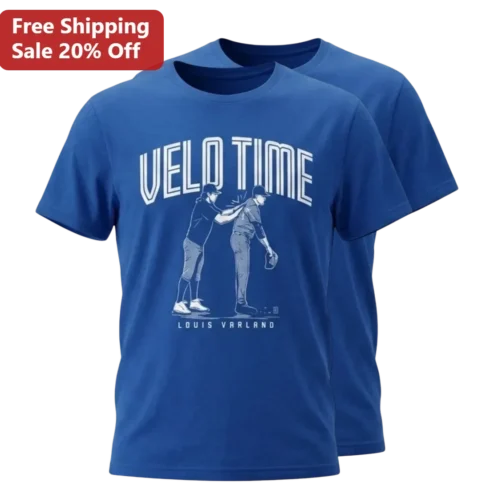 Velo Time Louis Varland Minnesota Twins Baseball Tee Gift for Fans