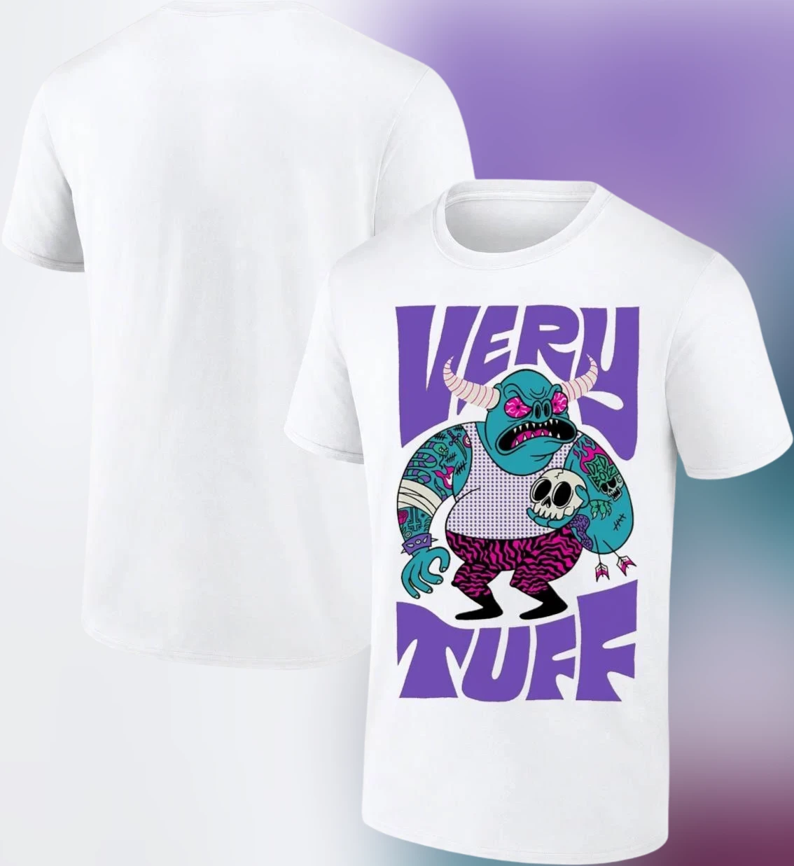 Very Tuff Tattoo Monster Graphic Tee, Edgy Streetwear Punk Character Art Shirt