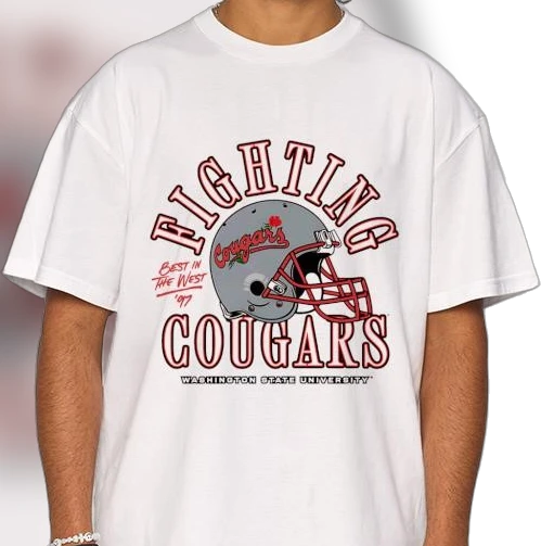 Vintage 1997 Washington State Cougars Tee, Best in the West Fighting Cougars WSU Retro College Football Game Day Shirt