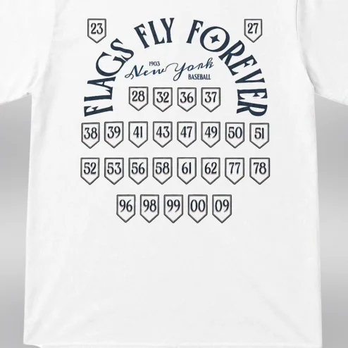 Vintage New York Baseball 1903 Tee Flags Fly Forever Championship History Graphic Shirt