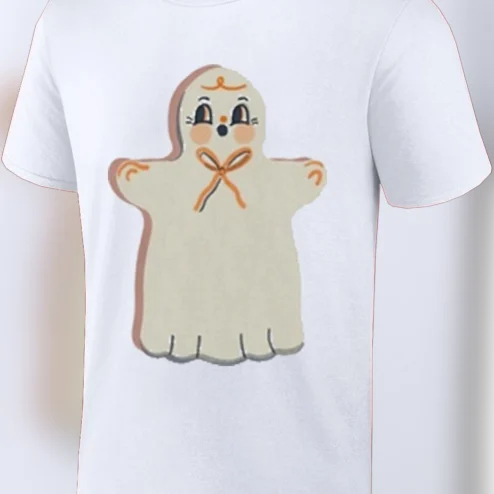 Vintage Style Ghost Illustration Tee Cute Spooky Season Halloween Graphic Shirt
