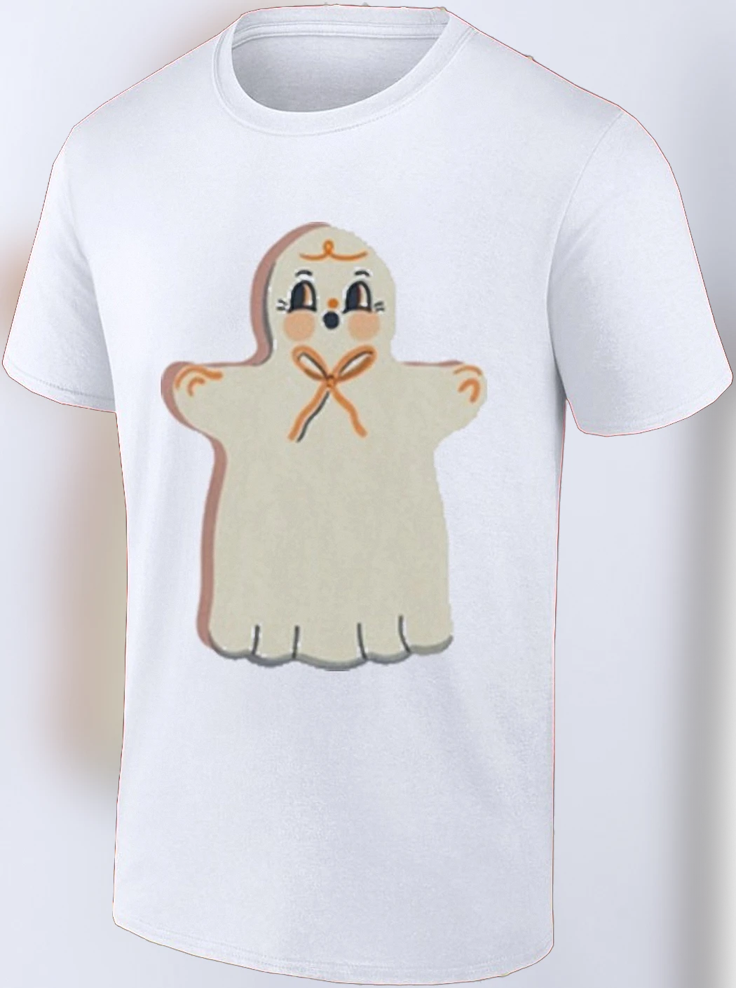 Vintage Style Ghost Illustration Tee Cute Spooky Season Halloween Graphic Shirt