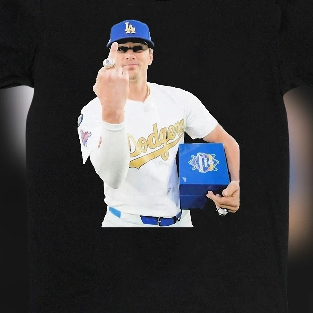 Walker Buehler Dodgers Championship Ring Graphic Tee, Funny Baseball Player Edgy Celebration Shirt for Fans