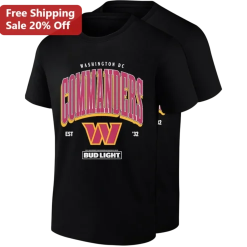 Washington DC Commanders Est '32 Football Fan Tee, NFL Game Day Gift for Men