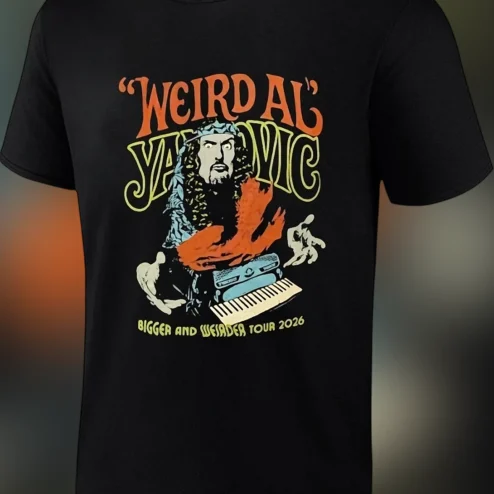 Weird Al Yankovic Bigger and Weirder Tour 2026 Tee Vintage Concert Graphic Shirt for Music Fans