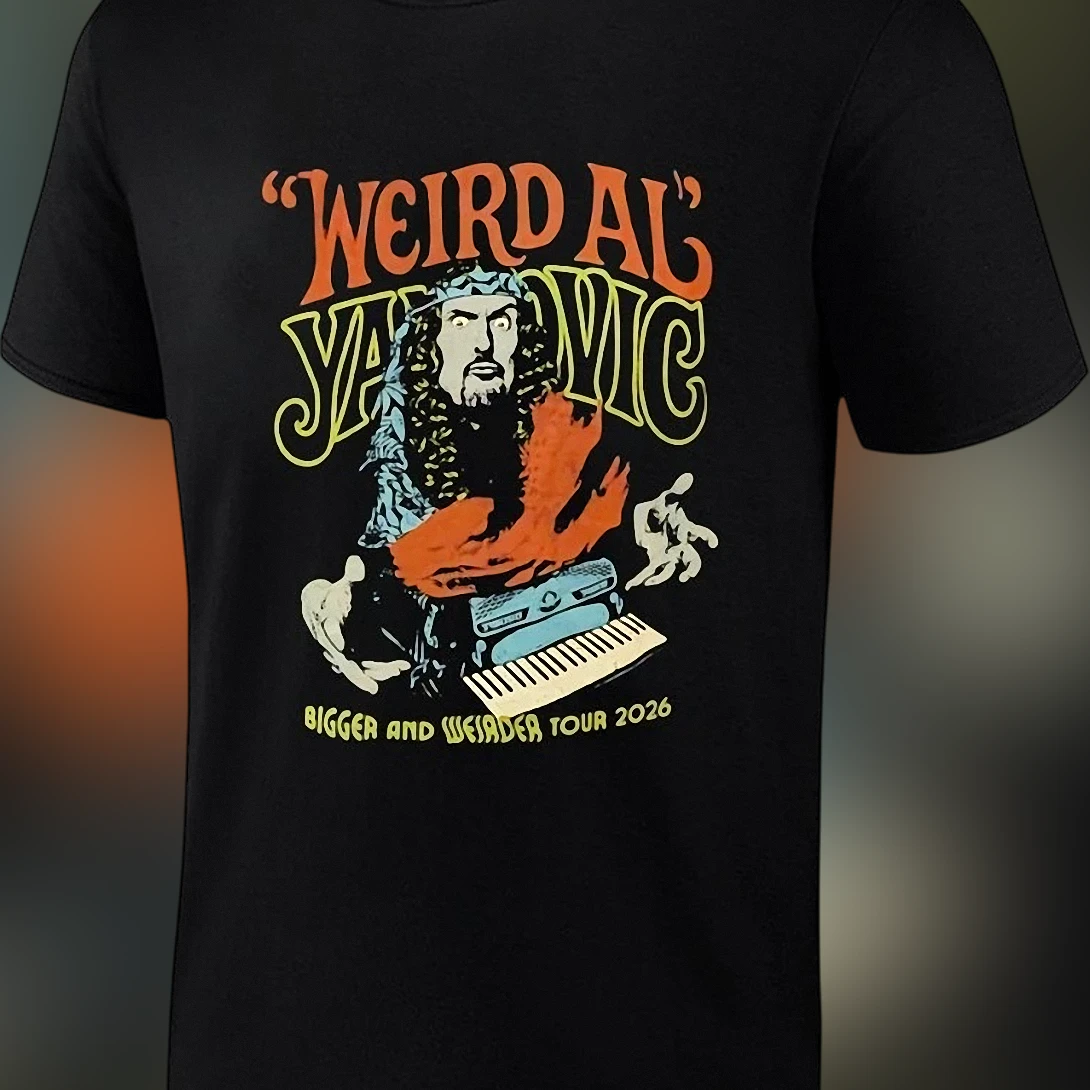 Weird Al Yankovic Bigger and Weirder Tour 2026 Tee Vintage Concert Graphic Shirt for Music Fans