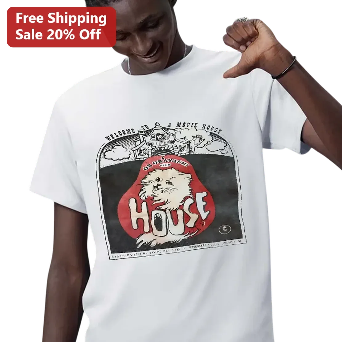 Welcome to a Movie House Tee, Vintage 1977 Cult Horror Film Graphic Shirt for Retro Cinema Fans, Nobuhiko Obayashi House Movie Gift