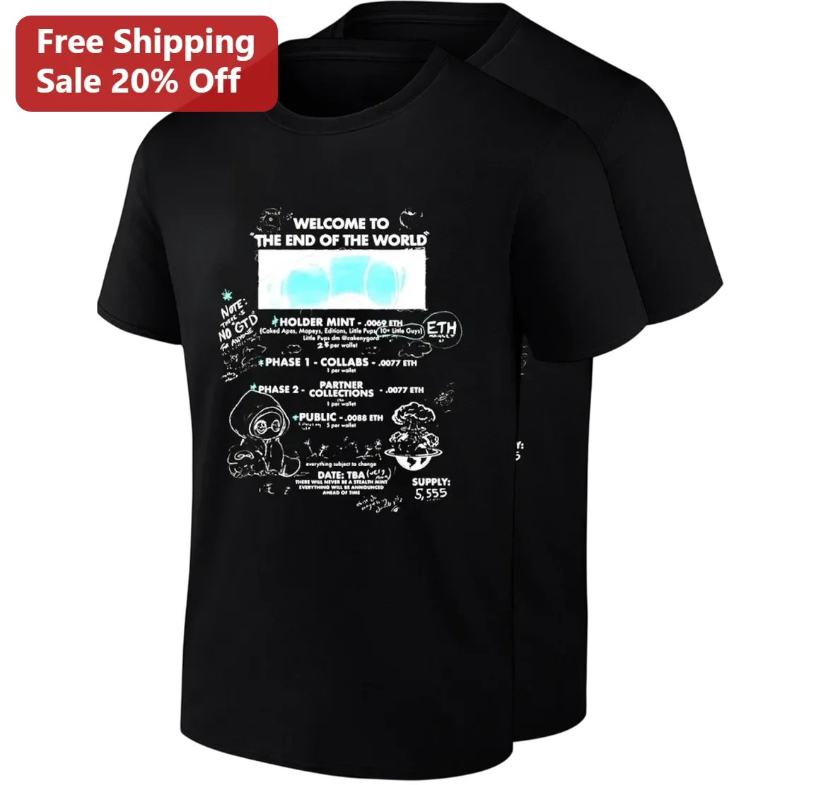 Welcome to the End of the World Tee, Crypto NFT Ethereum Blockchain Graphic Shirt Gift for Web3 Collectors and Investors
