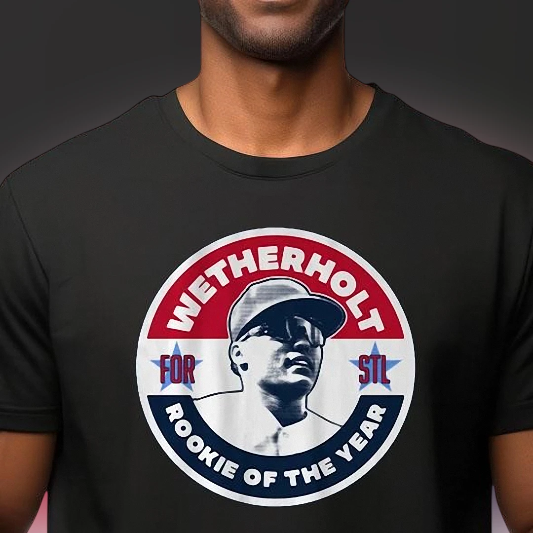 Wetherholt for STL Rookie of the Year Tee, JJ Wetherholt St. Louis Cardinals Baseball Fan Shirt