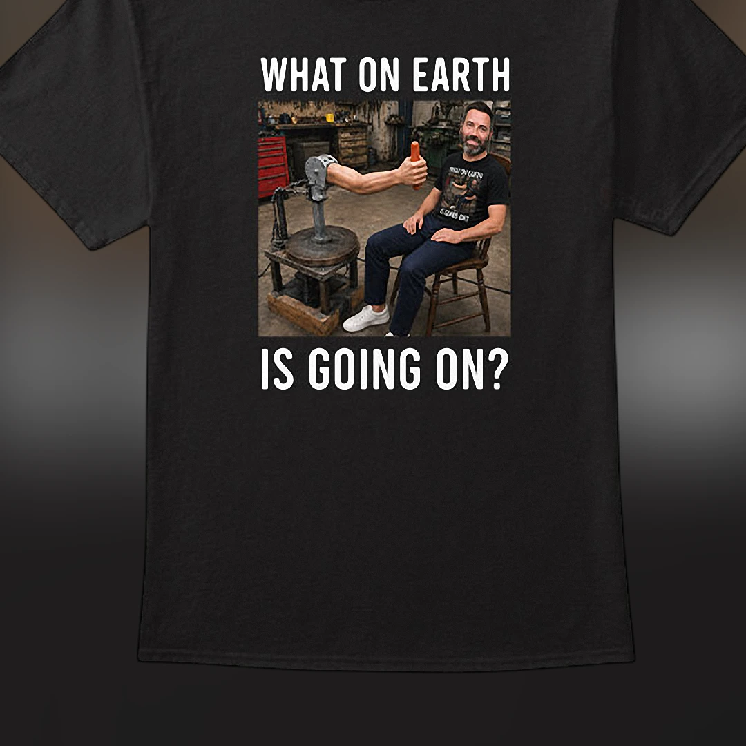 What On Earth Is Going On? Jimmy Kimmel Meme Tee, Funny Sarcastic Reaction Shirt, Comedy Pop Culture Graphic Gift for Friends