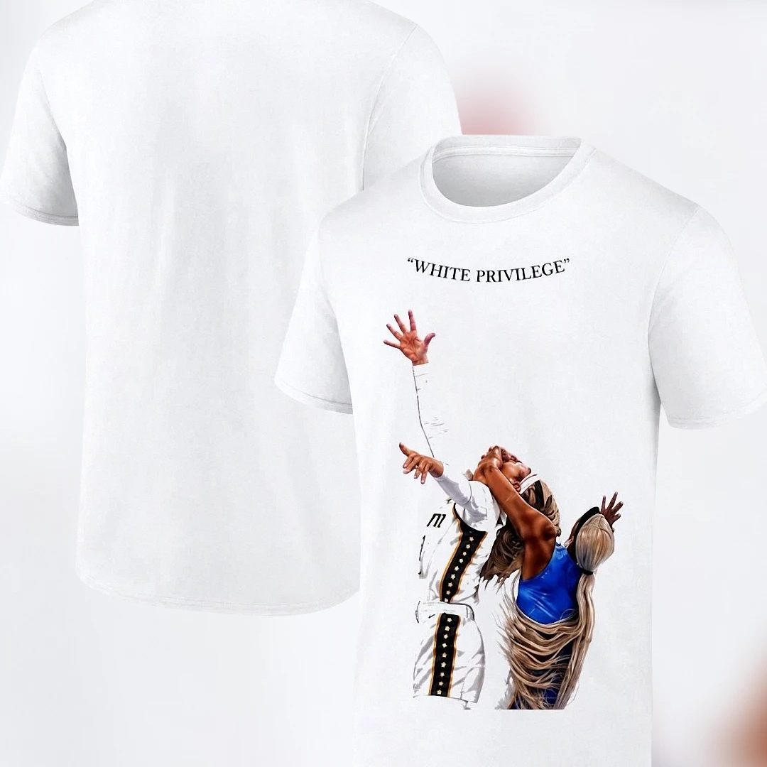White Privilege Basketball Graphic Tee, Women's Basketball Statement Shirt, Anti-Racism Social Commentary Tee