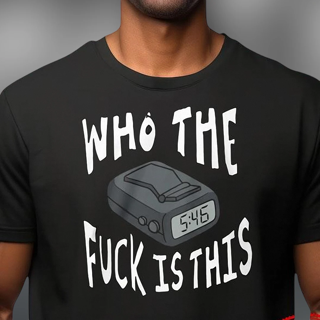 Who The Fuck Is This Retro Pager Graphic Tee, Funny 90s Beeper Sarcastic Humor Shirt for Men and Women