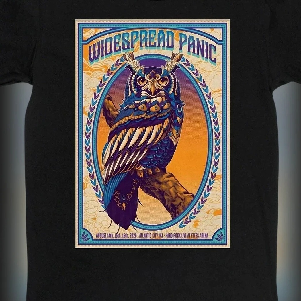 Widespread Panic Owl Concert Tour Tee Vintage Psychedelic Jam Band Graphic T-Shirt Gift for Fans