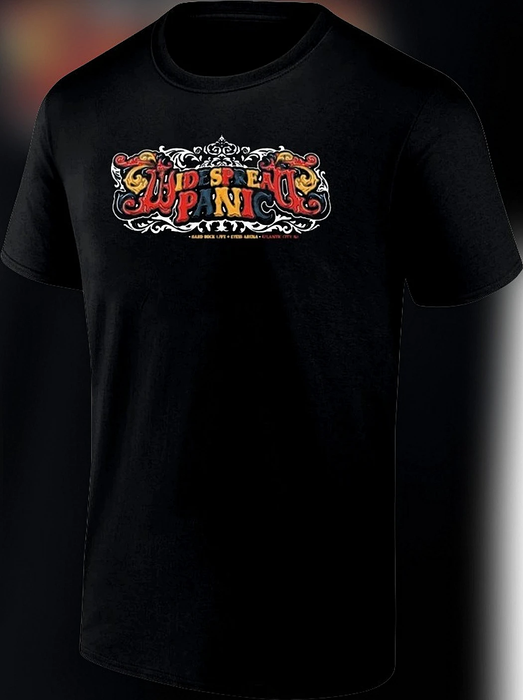 Widespread Panic Tee Atlantic City Concert Tour Shirt, Vintage Jam Band Graphic T-Shirt for Live Music Fans