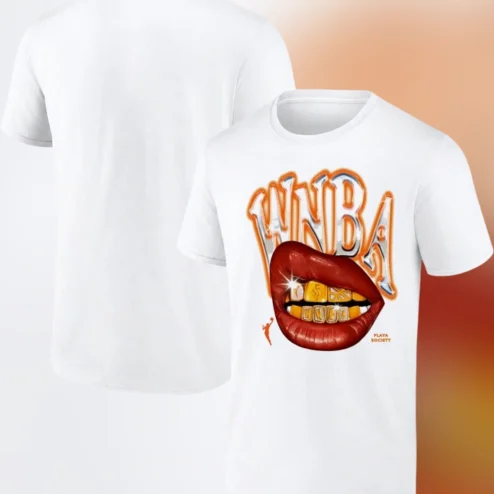 WNBA Grillz Red Lips Graphic Tee, Urban Basketball Streetwear Shirt for Sports Fans