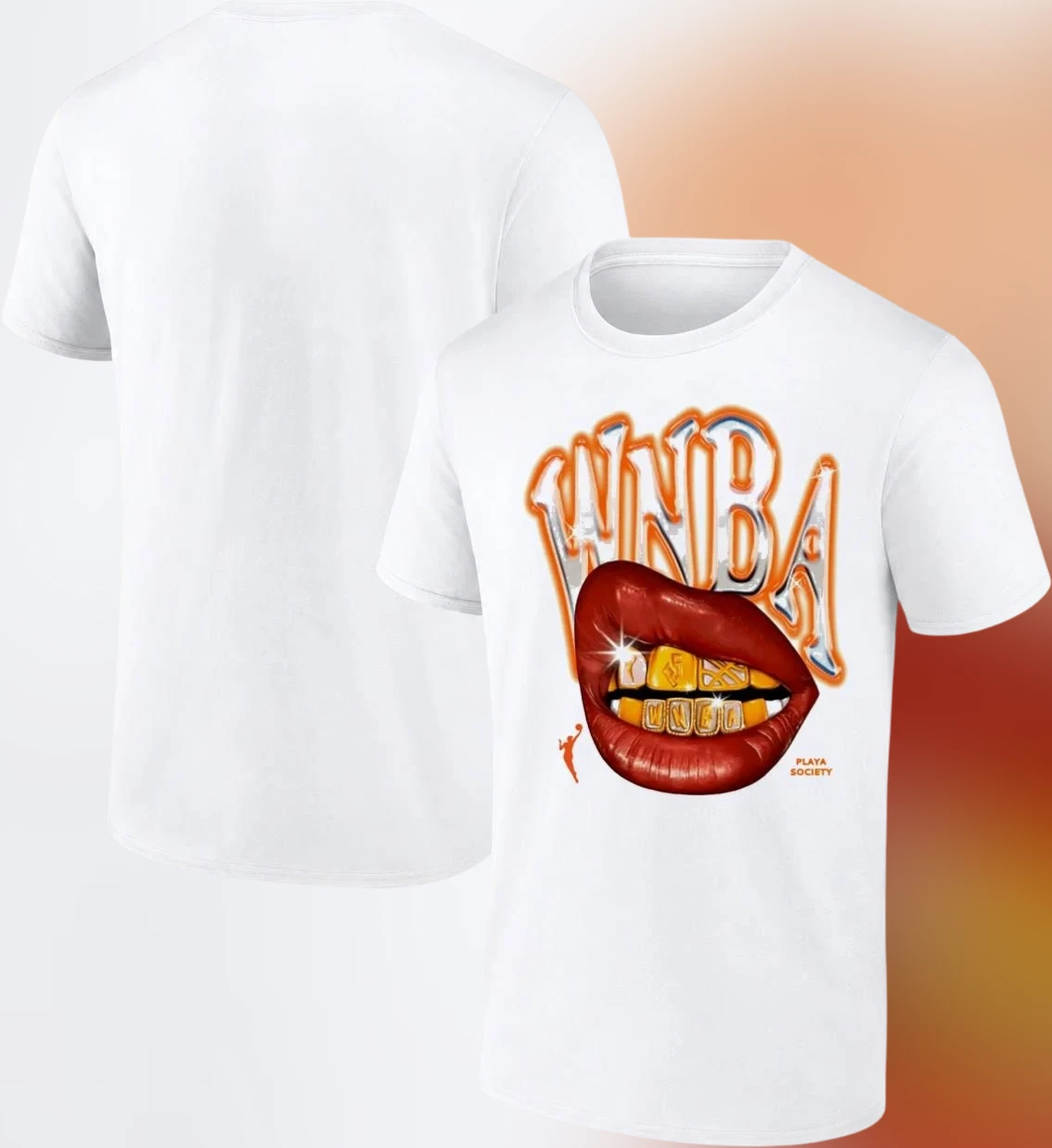 WNBA Grillz Red Lips Graphic Tee, Urban Basketball Streetwear Shirt for Sports Fans