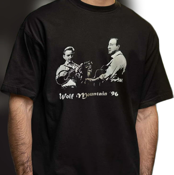 Wolf Mountain '96 Vintage Bluegrass Graphic Tee, Retro Bill Monroe Doc Watson Concert Shirt Gift