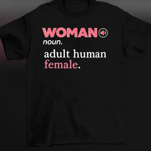WOMAN Noun Adult Human Female Tee Dictionary Definition Feminist Graphic T-Shirt