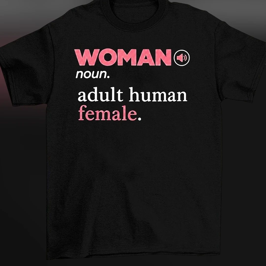WOMAN Noun Adult Human Female Tee Dictionary Definition Feminist Graphic T-Shirt
