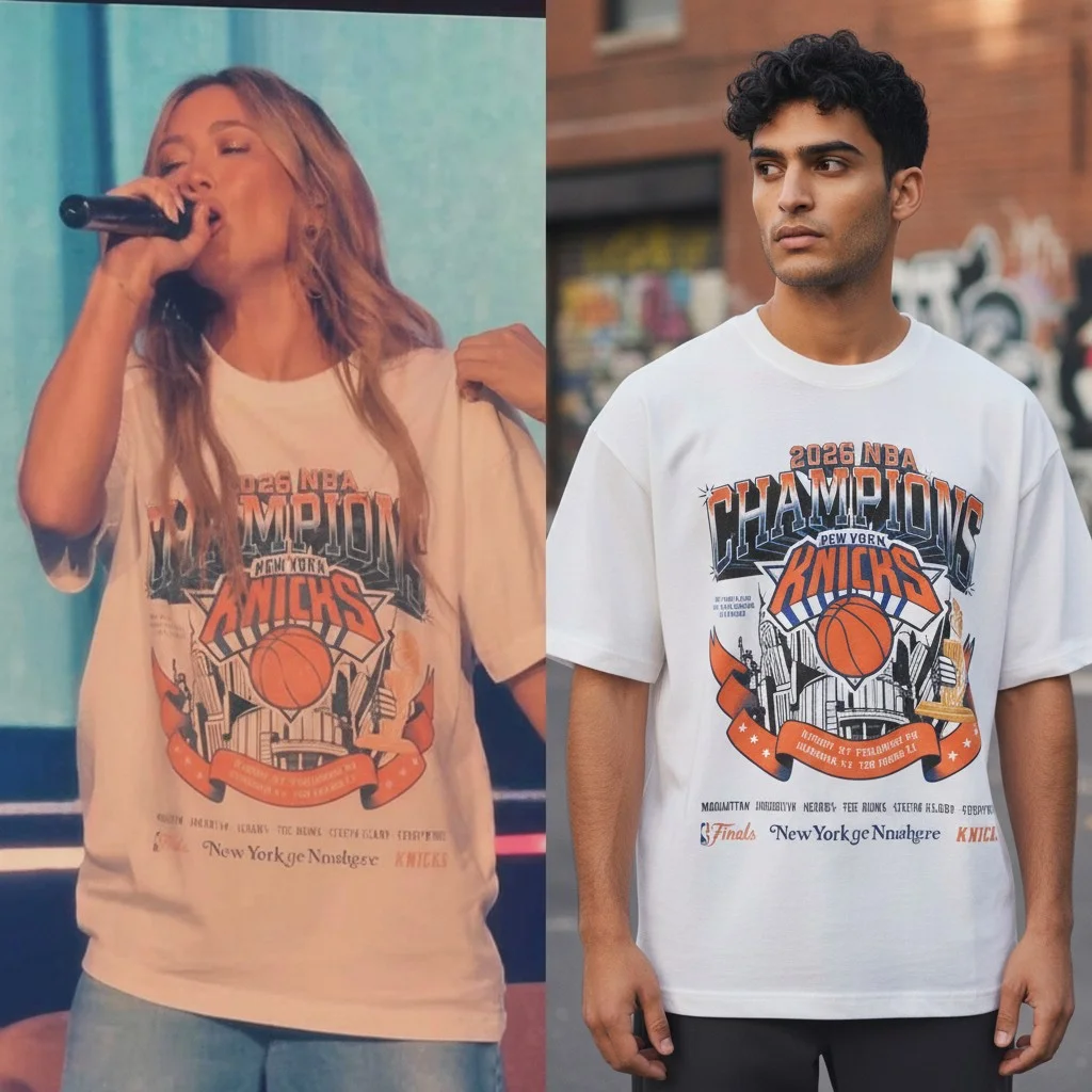 2026 NBA Champions New York Knicks Tee Retro Basketball Fan Apparel