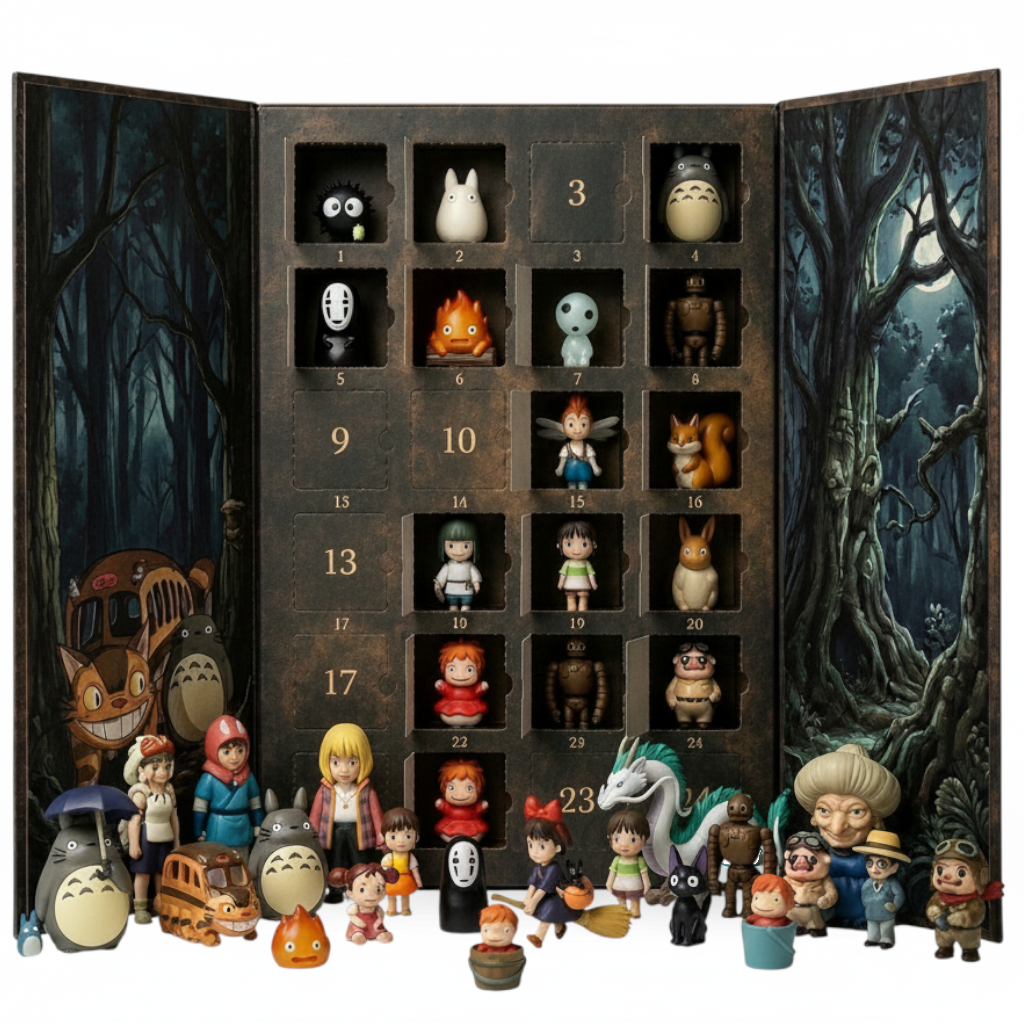 Studio Ghibli Characters 24-Day Advent Calendar Collectible Anime Figure Set