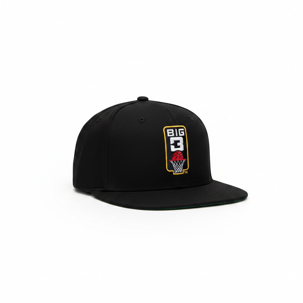 BIG 3 TM Snapback Hat Flat Brim Basketball Streetwear Cap