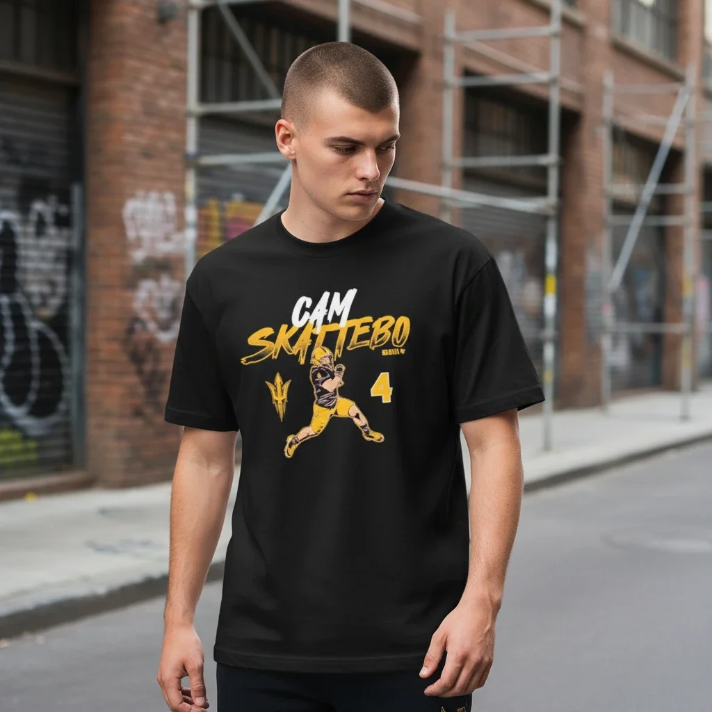Cam Skattebo 4 Arizona State Football Graphic Tee for Men