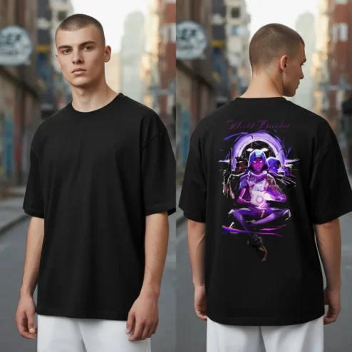 World Divided Omen Gaming Tee Unisex Oversized Streetwear Shirt