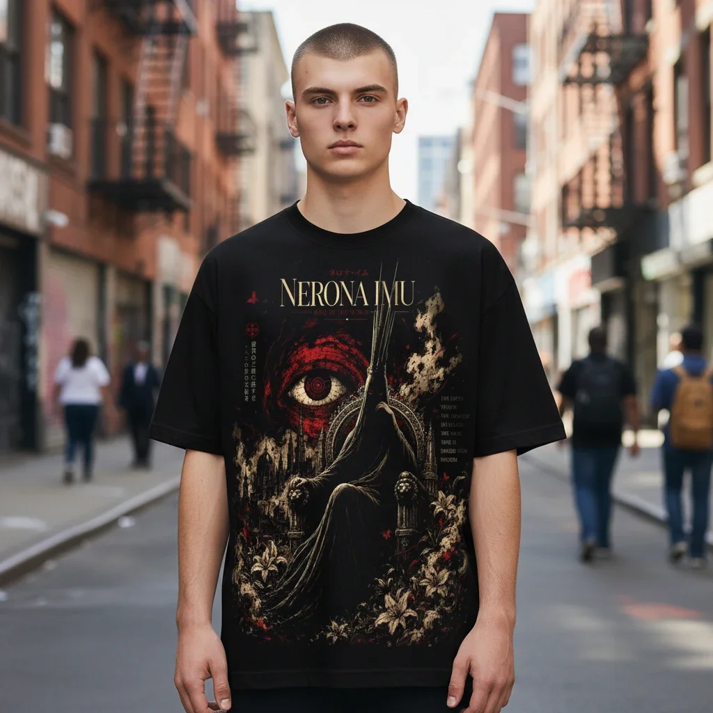 NERONA IMU One Piece Anime Fan Tee Dark Fantasy Gothic Streetwear Shirt