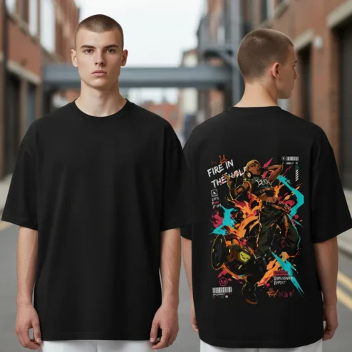 Fire In The Hole Raze Explosive Expert Oversized Graphic Tee for Gamers