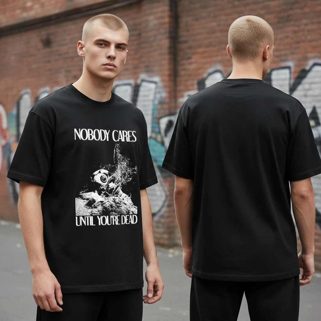 Nobody Cares Until You're Dead Dark Humor Tee Edgy Streetwear Shirt