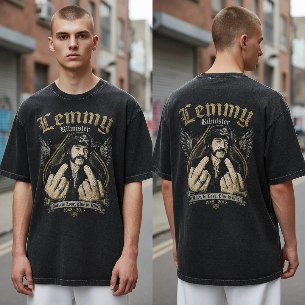 Lemmy Kilmister Born to Lose Live to Win Vintage Memorial Tee