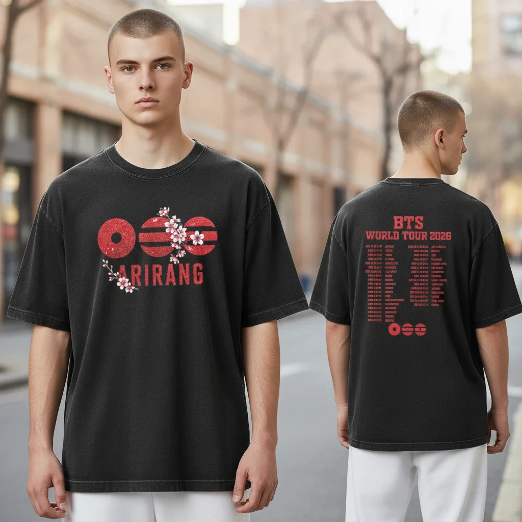 BTS ARIRANG World Tour 2026 Oversized Tee Concert Fan Keepsake