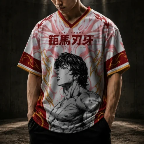 Baki Hanma Anime Graphic Jersey Athletic Manga Streetwear