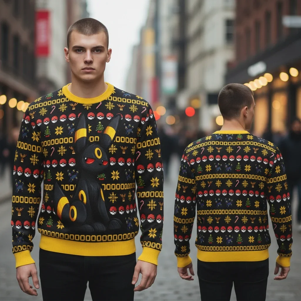 Umbreon Ugly Christmas Sweater for Pokemon Fans