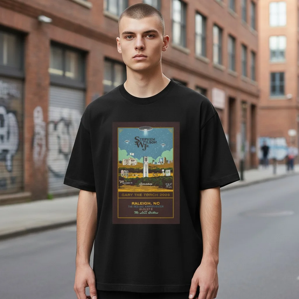 Stephen Wilson Jr Gary The Torch Tour 2026 Raleigh NC Concert Tee