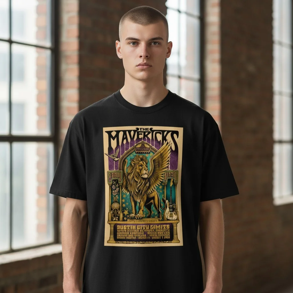 The Mavericks Austin City Limits Vintage Poster Graphic Tee