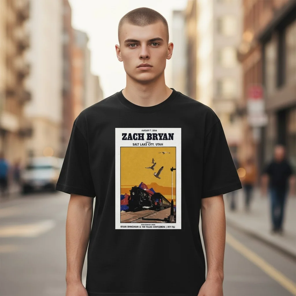 Zach Bryan Salt Lake City 2026 Concert Poster Tee